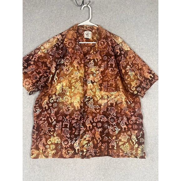 VTG Max Boxxer Short Sleeve Button Shirt Men’s XL Aztec Patterns Hawaiian Shirt - Picture 2 of 10